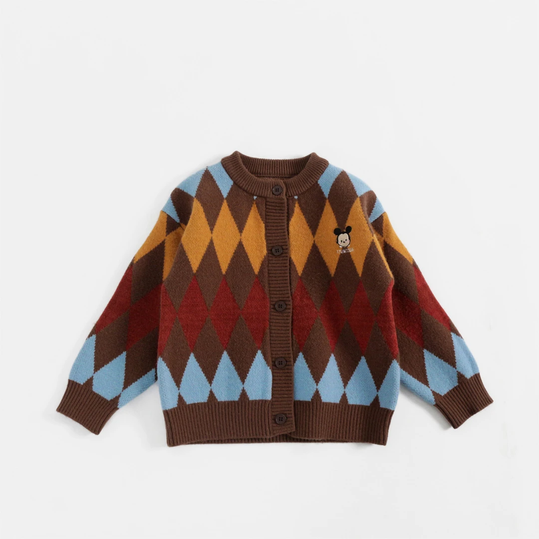 儿童毛衣针织衫春秋女童百搭休闲卡通冬季打底衫