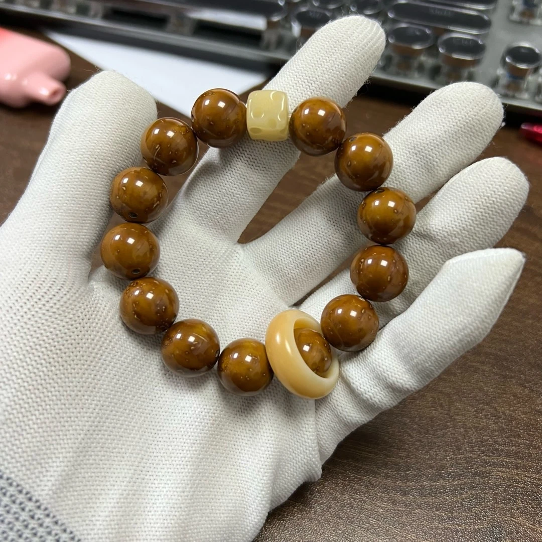 原生态招财正圆紫金鼠菩提单圈手串 约卡1.1配饰可在客服选择更换