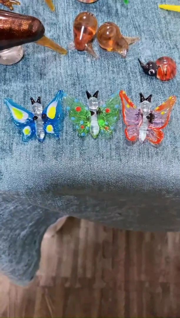 【闪购商品】琉璃手工艺品3只蝴蝶