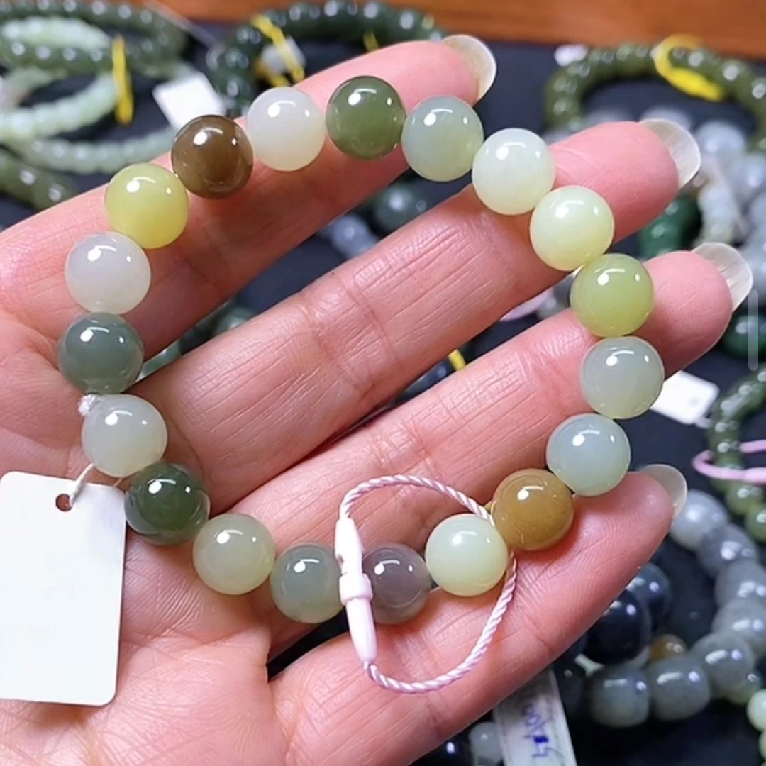 02新疆和田玉精品多宝圆珠手串