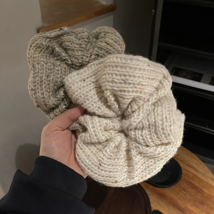 韩系秋冬百搭毛线针织发圈少女丸子头气质发圈高弹力发绳发饰ins