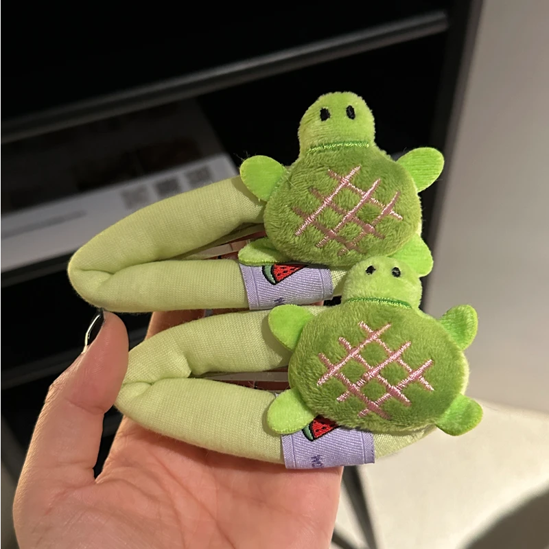 可爱呆萌小乌龟发夹彩色趣味百搭个性卡通前额侧边碎发bb夹发饰