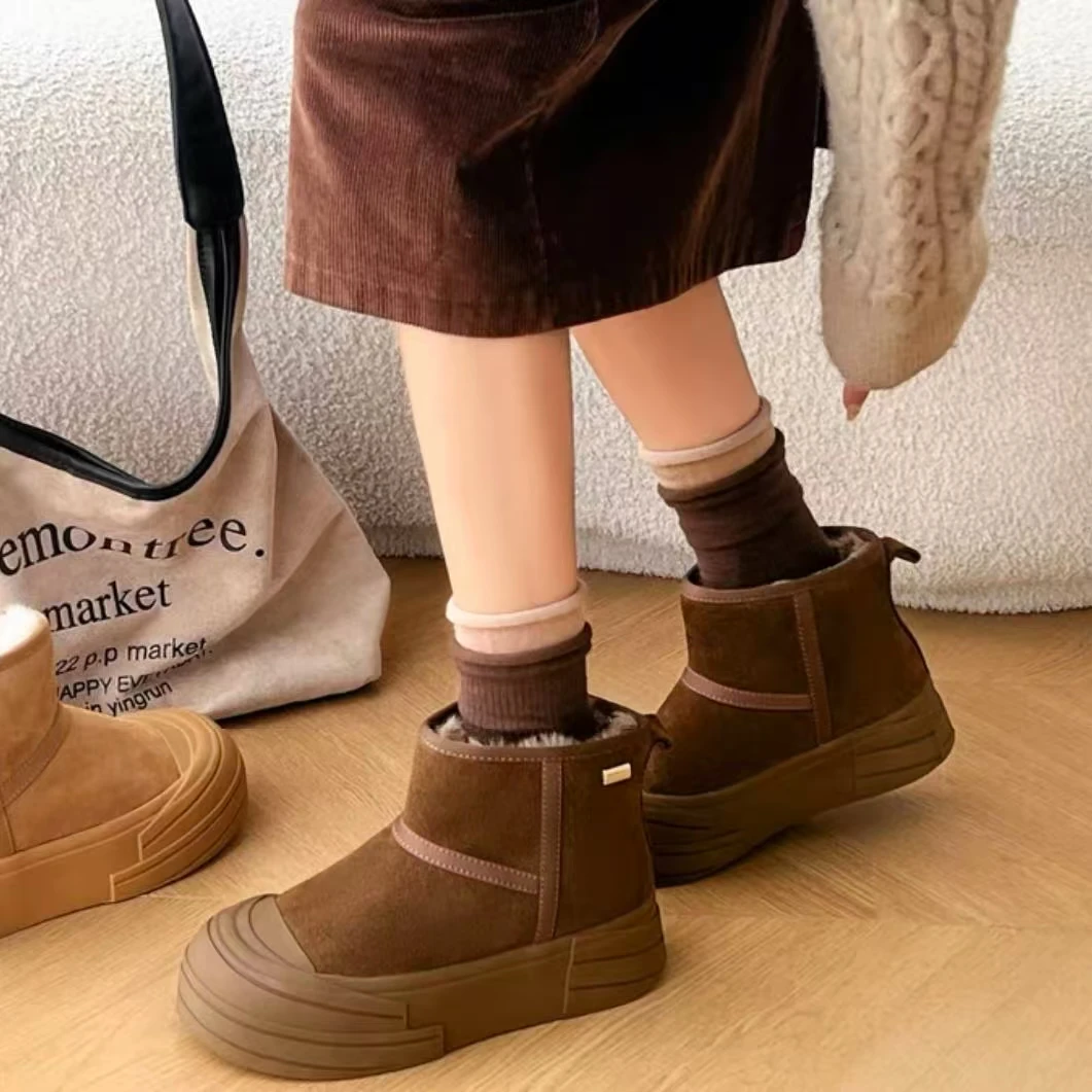 厚底雪地靴棉鞋女2024新款冬季保暖加绒加厚棉鞋靴子6565