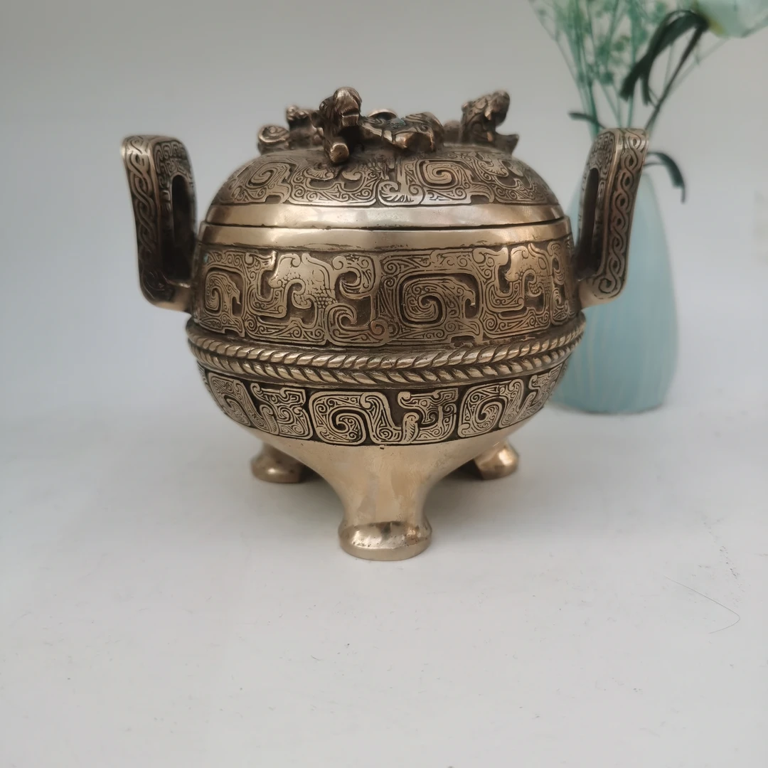 普洱茶雕工艺品茶叶摆件创意礼品茶鼎礼盒装