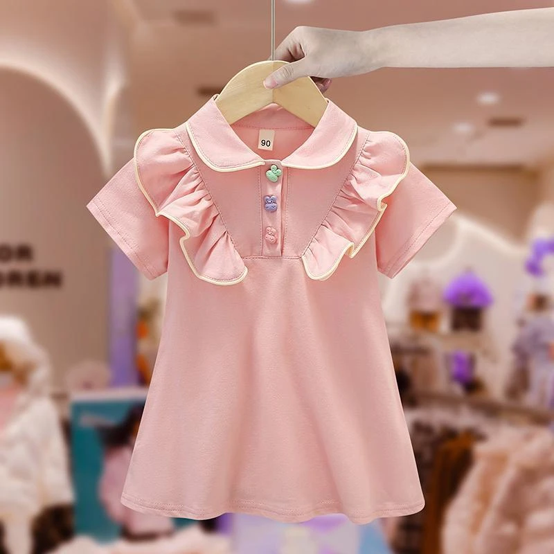 女童连衣裙夏装洋气polo裙子儿童炸街时髦公主风夏季小公主裙子