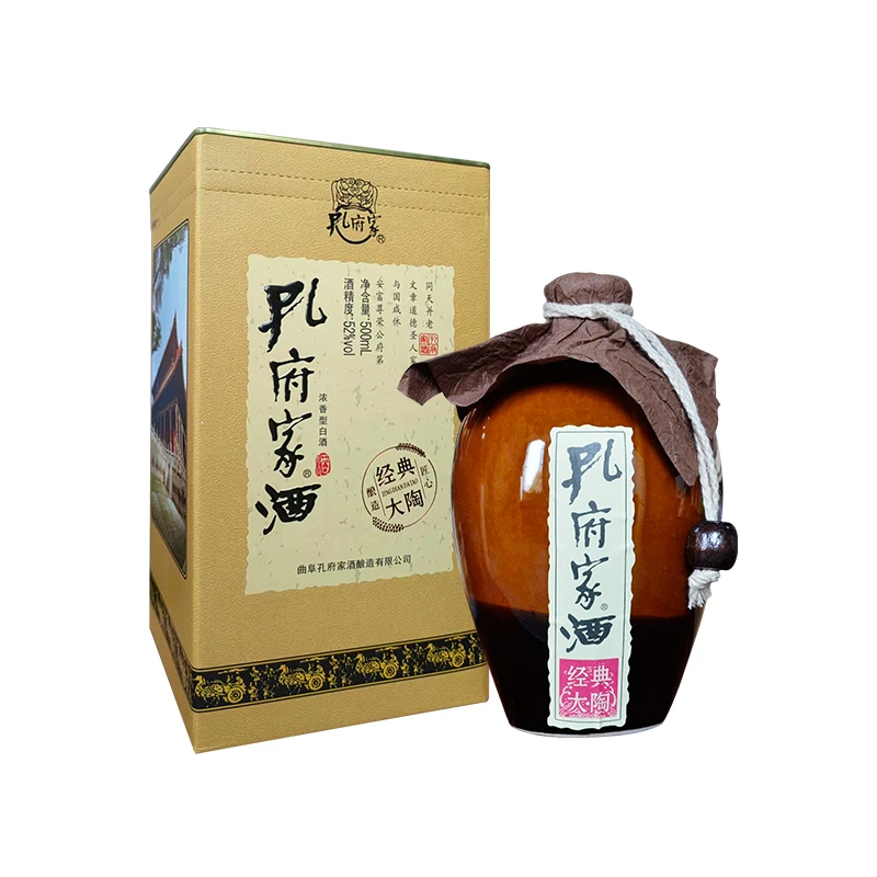 孔府家孔府家 经典大陶 浓香型白酒52度500ml  无礼袋52度