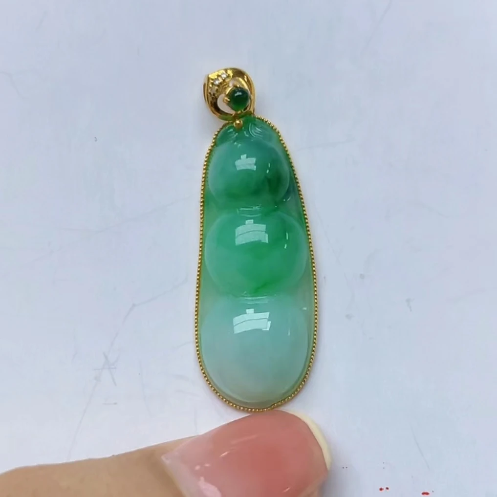 豆子 翡翠挂件，一物一证，直播专享，47