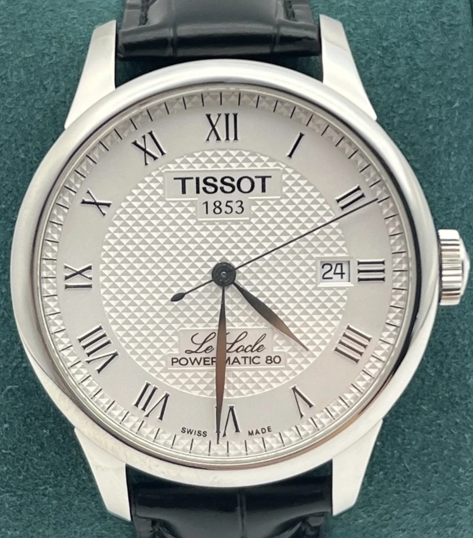 99新 Tissot/天梭 天梭力洛克白盘新款机芯皮带款男款原装经典