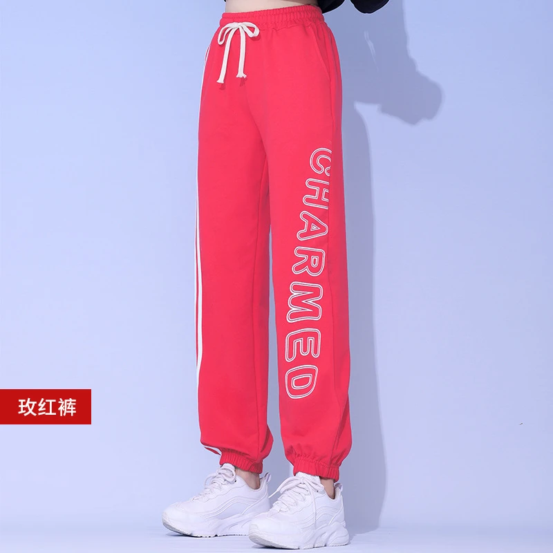 秋冬季新款广场舞服装运动长裤健身操跳操休闲时尚宽松跑步裤子
