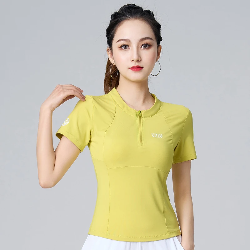 【老师推荐】夏新款健身舞服装健身操团队跳舞广场舞跳操跑步短袖