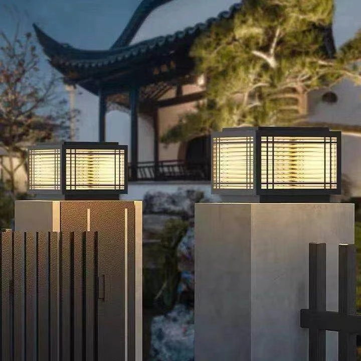 【铝材】太阳能户外平盖围墙门柱头灯家用防水院灯室外别墅庭院景观
