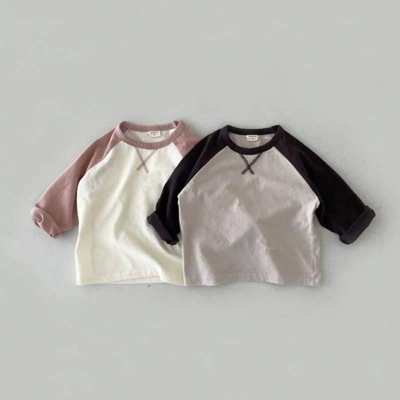 秋装婴儿纯棉衣服打底衫男女宝宝休闲长袖T恤春秋季儿童简约上衣