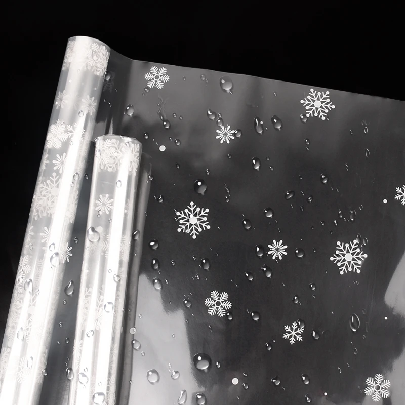 玻璃纸加厚防水圣诞节苹果材料鲜花包装花束透明包花纸花店包装