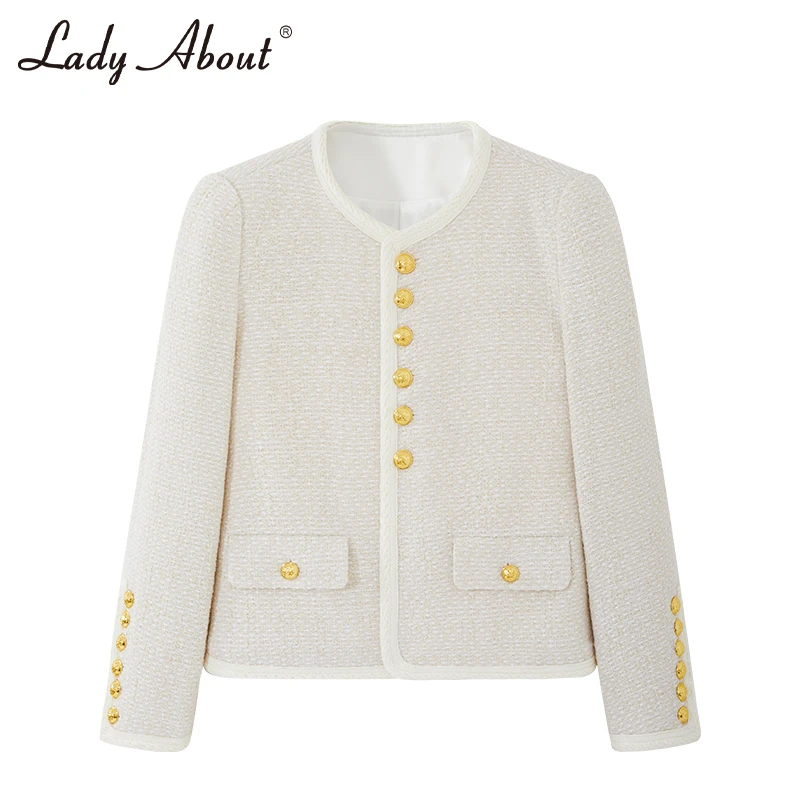 【雪白冰山】小香风外套法式明星同款白色气质时尚百搭上衣加厚冬款