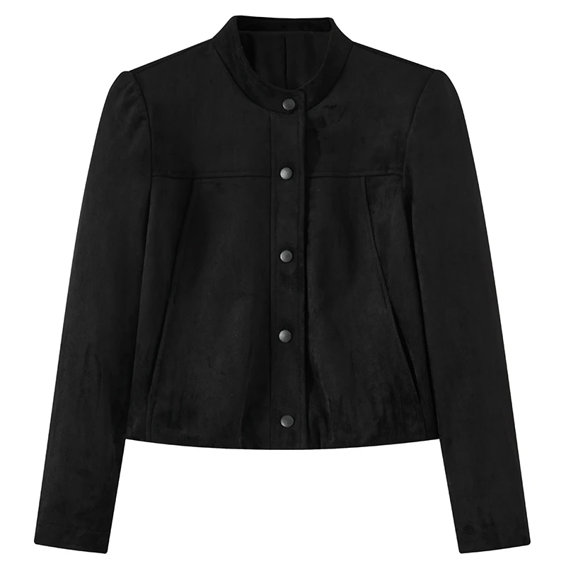 【可盐可甜】女士短外套秋季立领简约复古酷飒时尚百搭夹克高级气