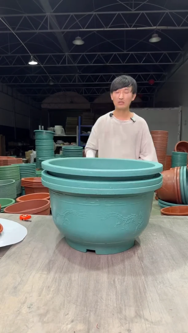 【闪购商品】60铝塑龙盆4绿色有孔