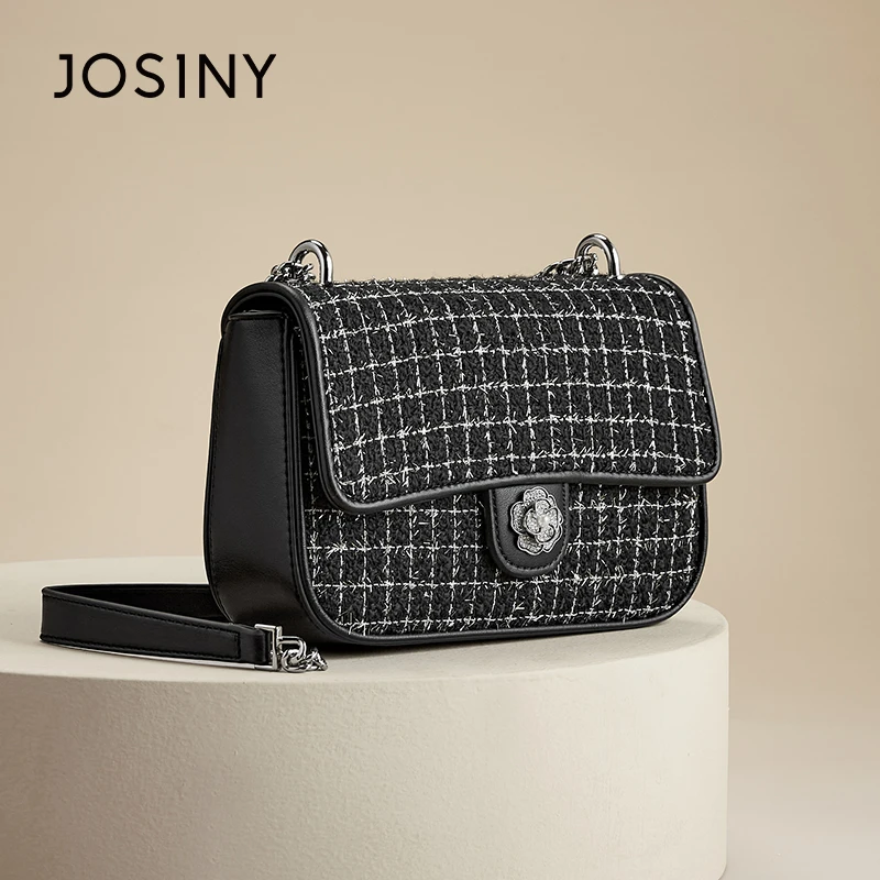 卓诗尼法式温柔甜美质感褶皱小方包2024新潮时尚高级感单肩斜挎包