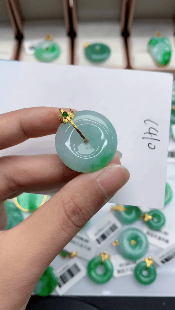 【闪购商品】翡翠颈饰18K金镶嵌000000000