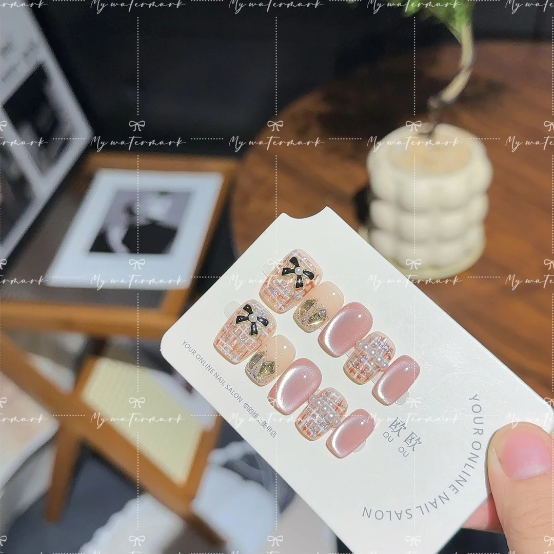 OUOU NAIL 「小香风」 纯手工穿戴甲10片装