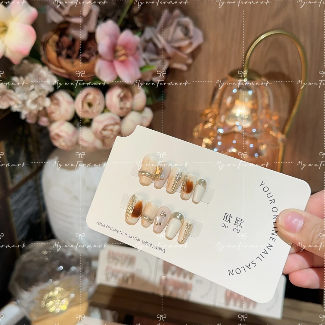 OUOU NAIL 「巴旦木」 纯手工穿戴甲10片装