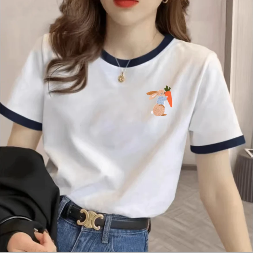 新款高考毕业季纯棉圆领印花T恤休闲百搭减龄韩版ins设计感