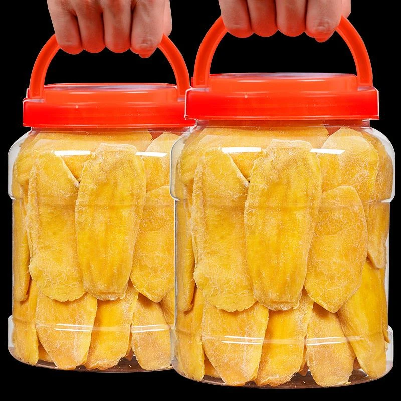 三只松鼠芒果干500罐装新货整片蜜饯水果脯泰国风味网红零食休闲