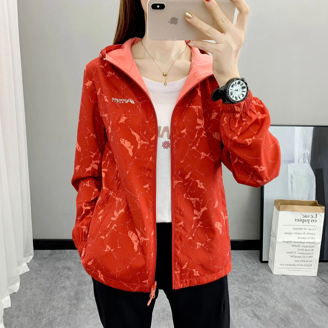 双面连帽都可穿春秋休闲迷彩运动风防风防水大码薄款户外运动