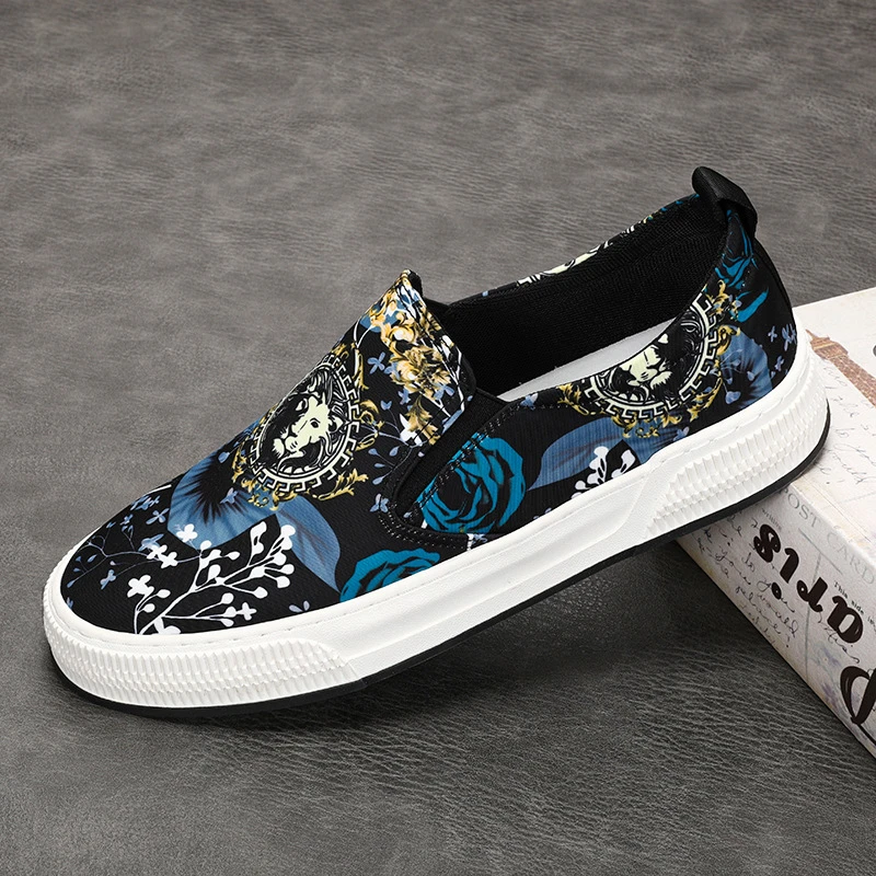 男鞋2025新款帆布鞋韩版休闲潮流男百搭板鞋低帮拼色透气平底布鞋