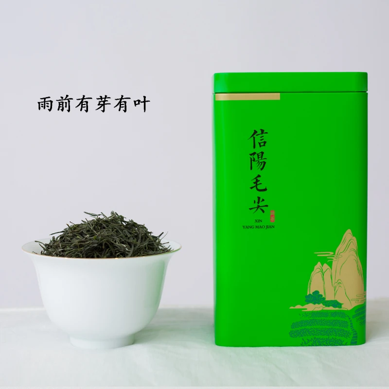 信阳毛尖有芽有叶新茶野生高山栗香型罐装老古树种雨前早期