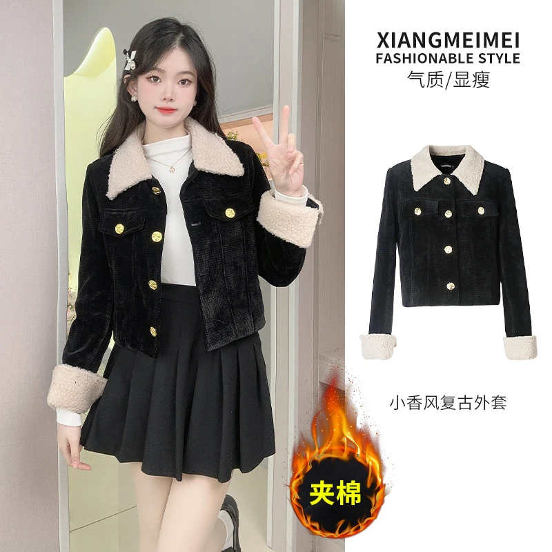 法式小香风短款外套女春秋款2023新款小个子高级感赫本风西装上衣