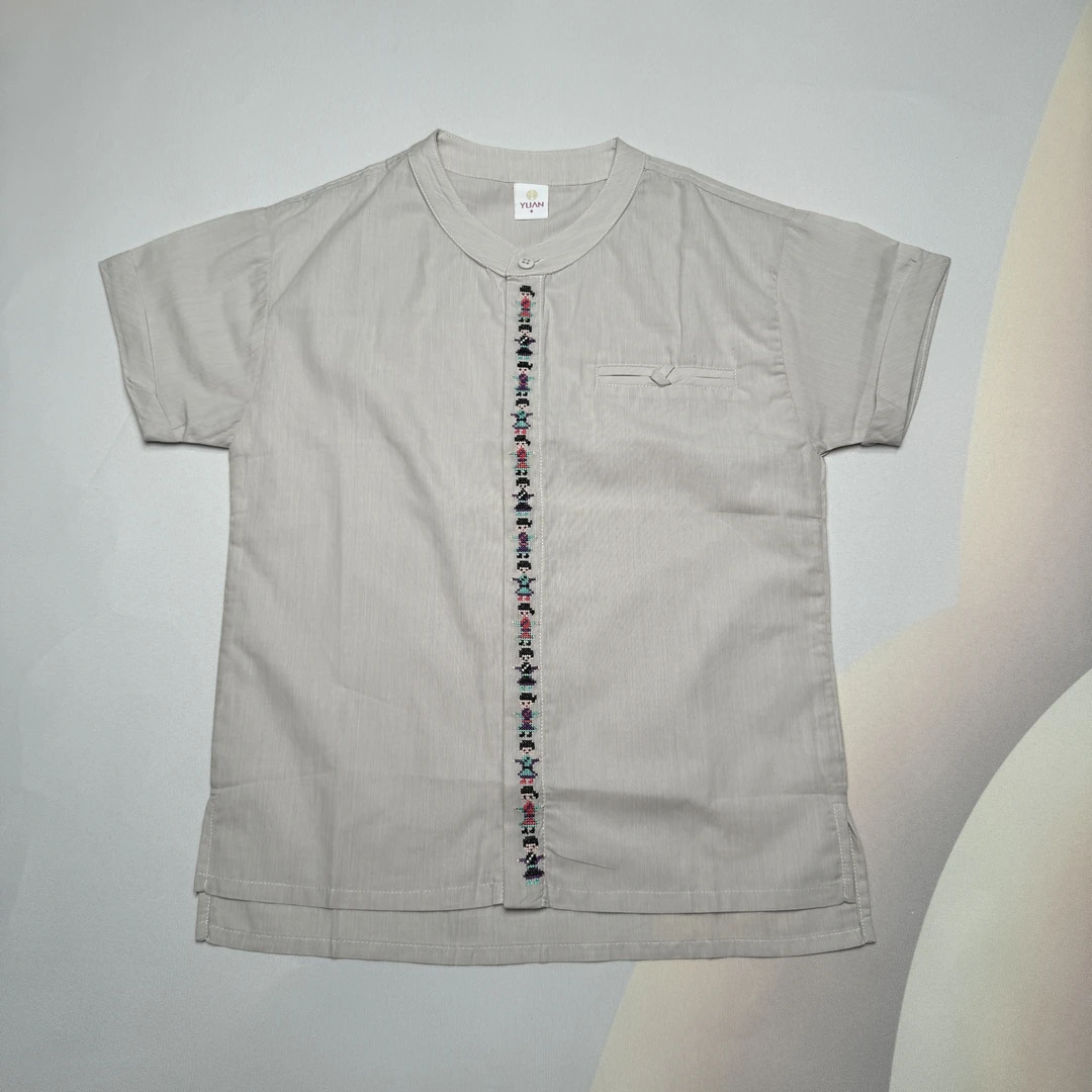 【丽家yuan系类】儿童刺绣短袖上衣127