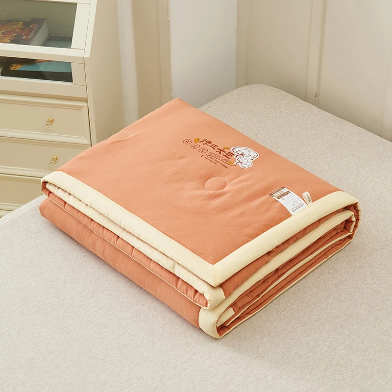 【A类棉麻大豆被】母婴级春秋被冬被双人被可机洗单人学生宿舍