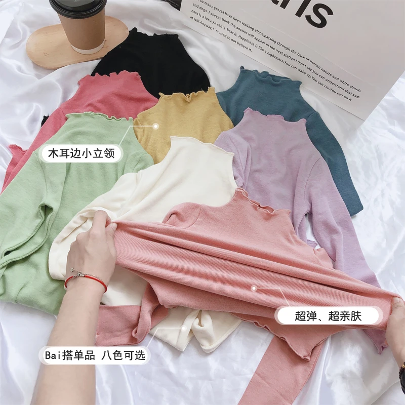 【草莓乐园】2024新款韩版春秋女童洋气甜美百搭打底衫T恤长袖女宝