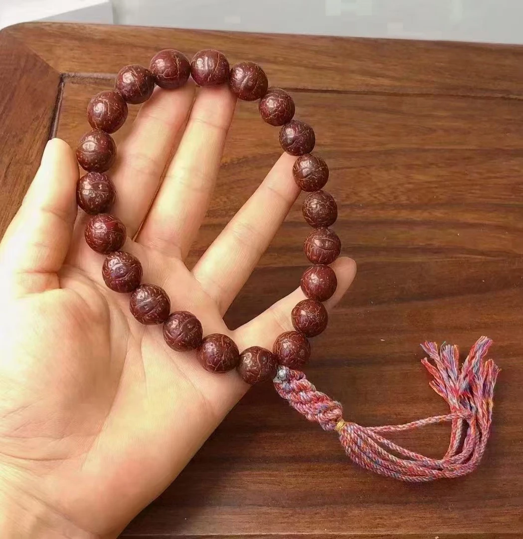 经典款老凤眼手持流苏款无色差包浆厚重珠体规整圆满