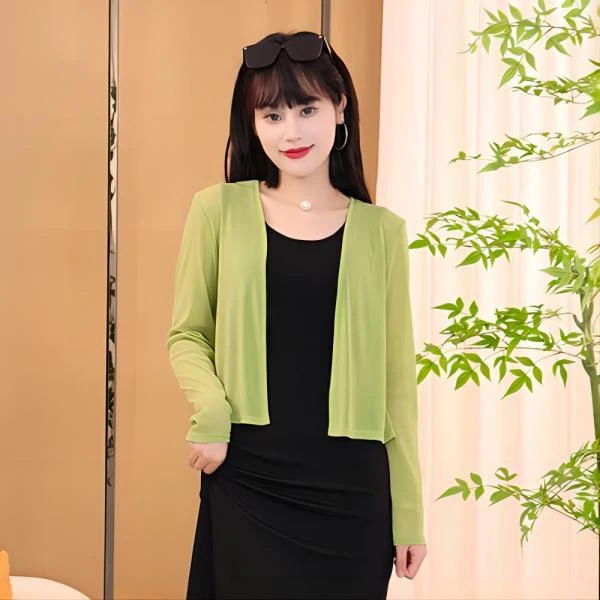 夏季新款亮片防晒气质女外搭开衫披肩上衣外套【单件外搭】