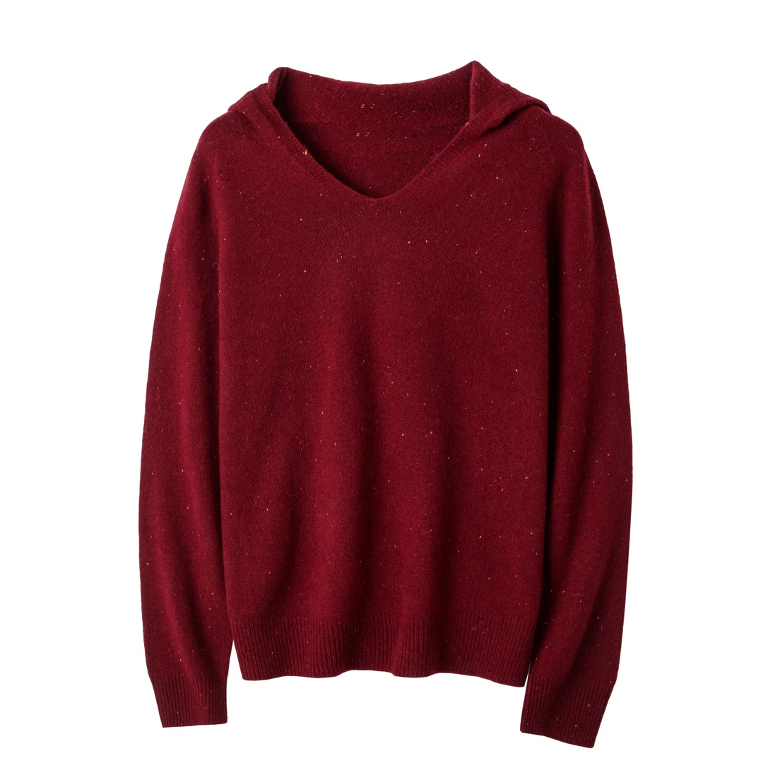 NZ9907 彩点一体连帽羊毛衫随性慵懒 显瘦精致点缀时尚休闲百搭