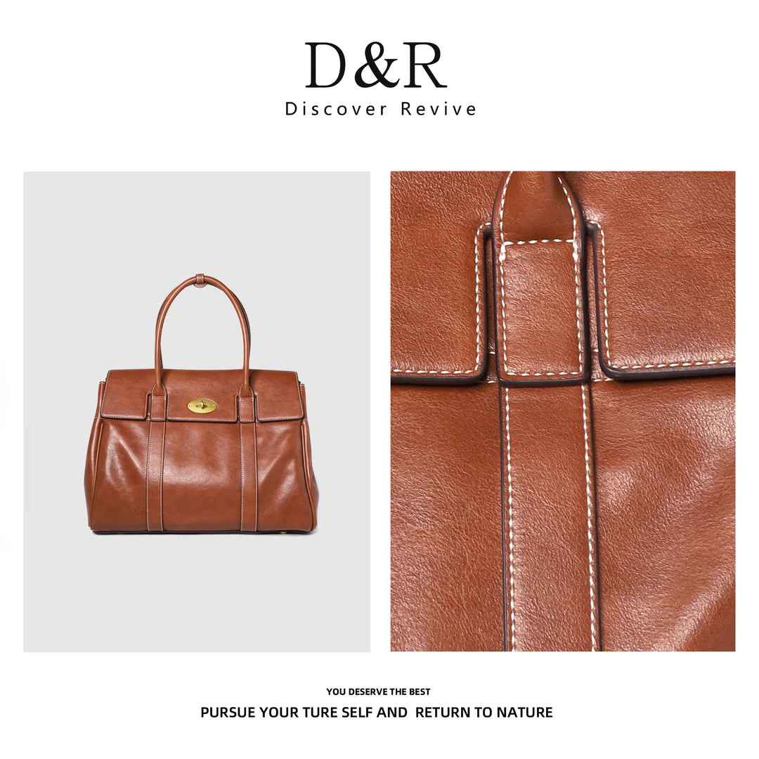 经典时尚手提大容量油蜡皮通勤大包E231