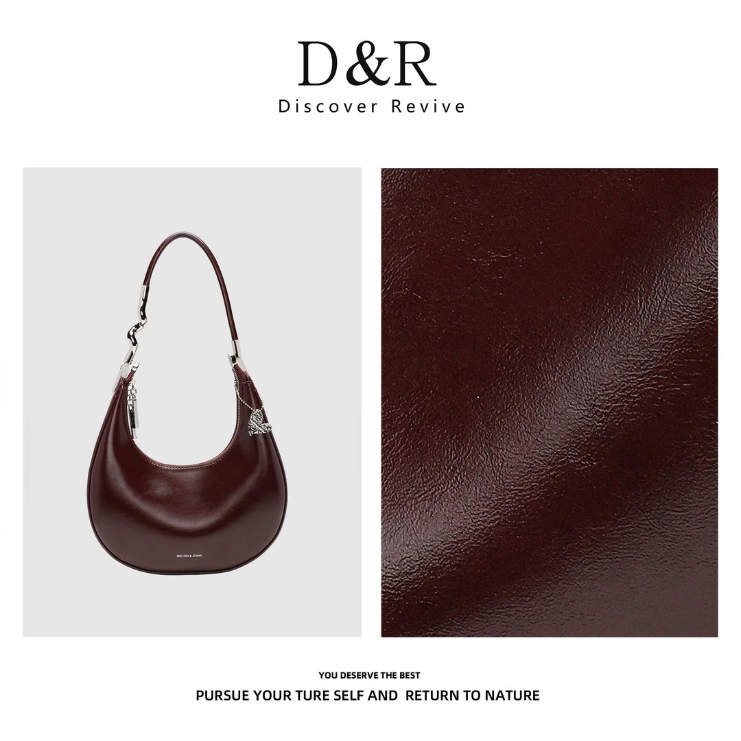 Discover  Revive新款时尚经典百搭腋下单肩包包E430-暗红
