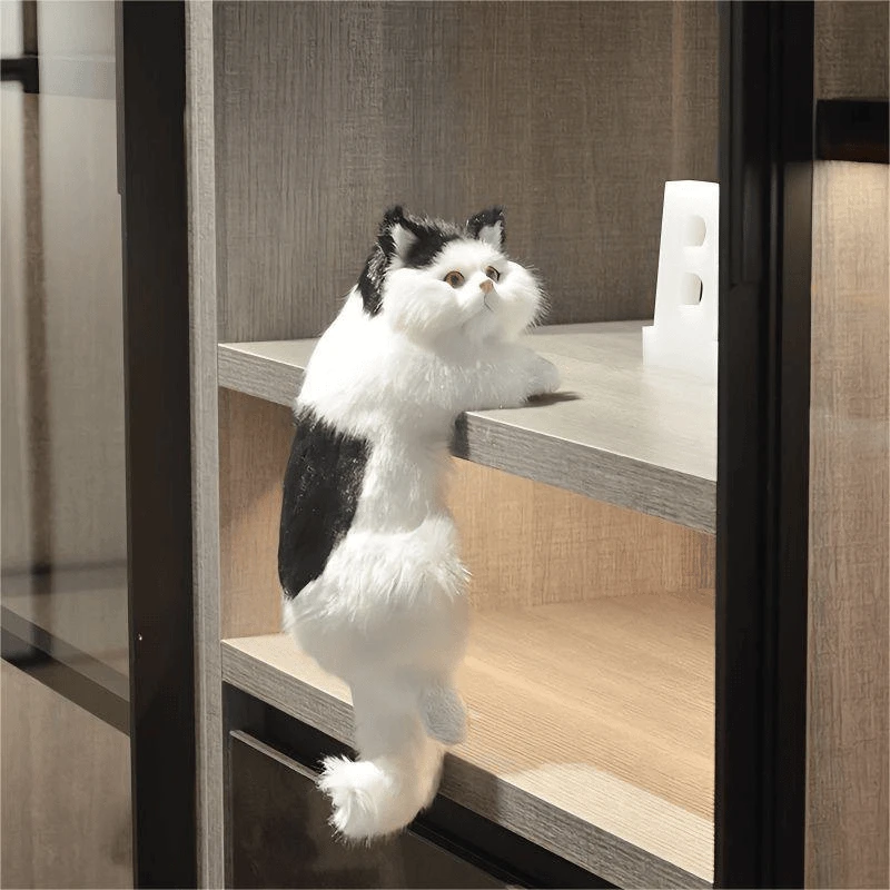 仿真猫咪摆件创意儿童礼物电视猫挂猫室内摆件悬挂式中小型