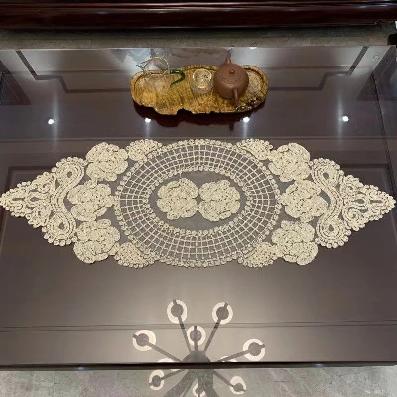 美式复古法式轻奢客厅手工桌布茶几布桌布茶几布斗柜布柜子布盖巾