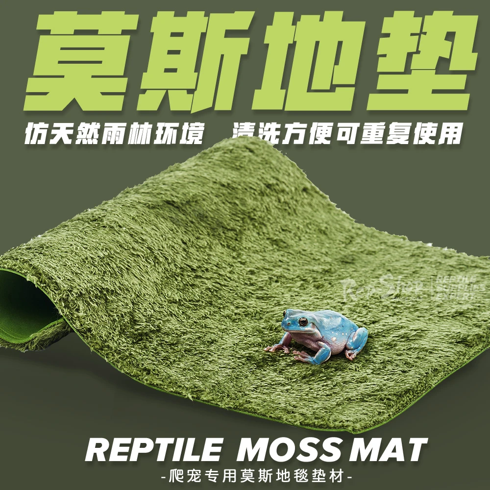爬虫箱莫斯地毯莫丝底垫陆龟箱造景爬宠蛇角蛙蜥蜴守宫饲养盒垫材