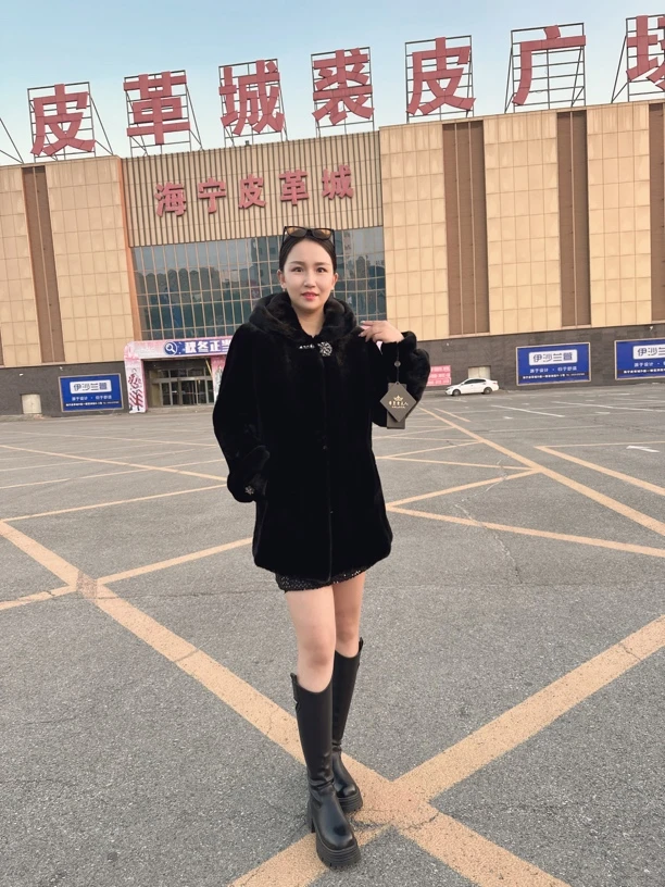 2024新款 女士貂皮大衣中长款经典6浪
