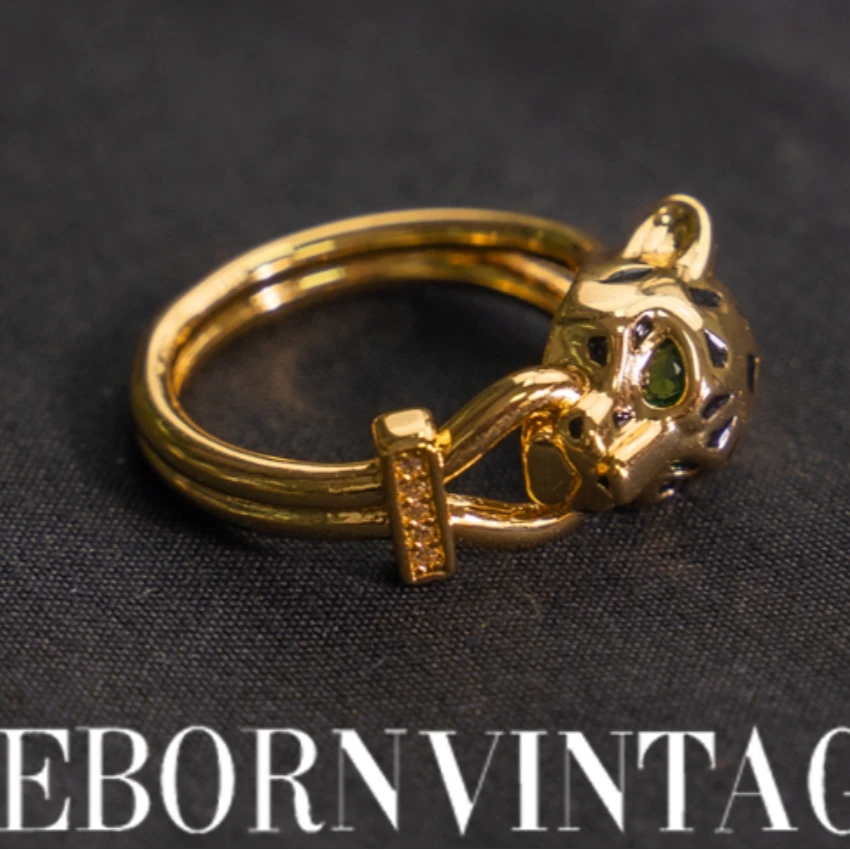 铜合金戒指 Reborn Vintage气质轻奢时尚镶嵌戒指M197