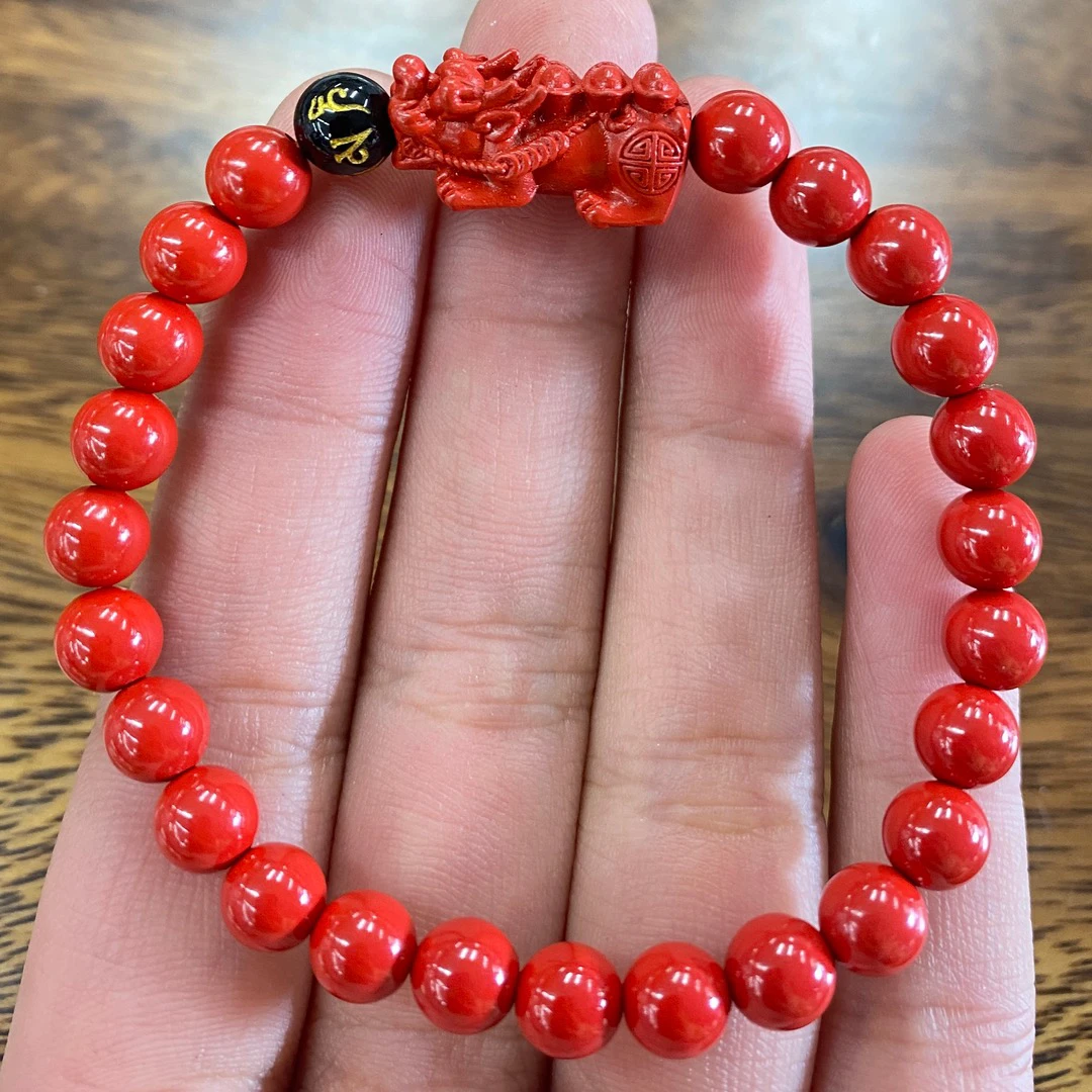含辰砂工艺品S43朱砂手串 6mm