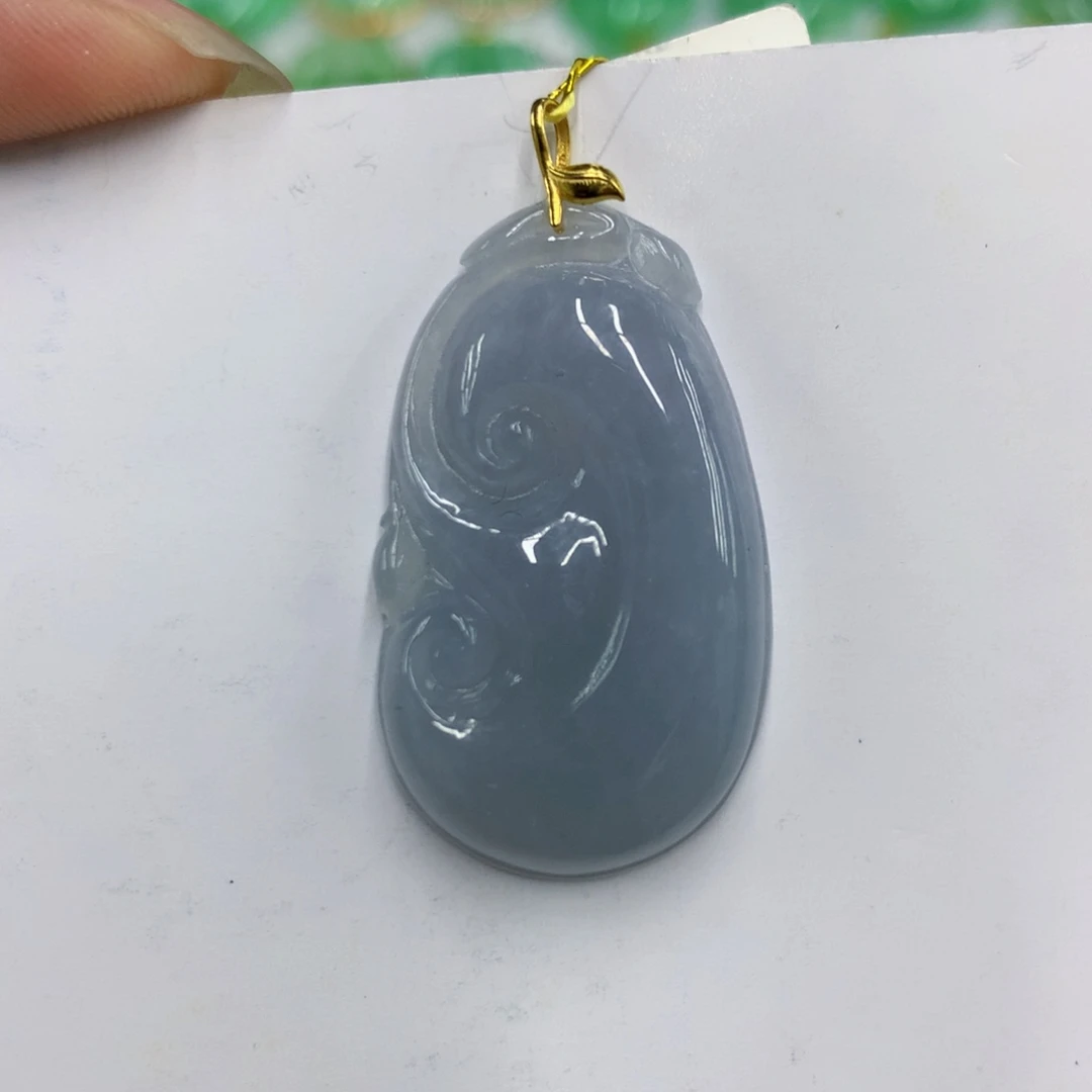 翡翠颈饰18K金镶嵌翡翠