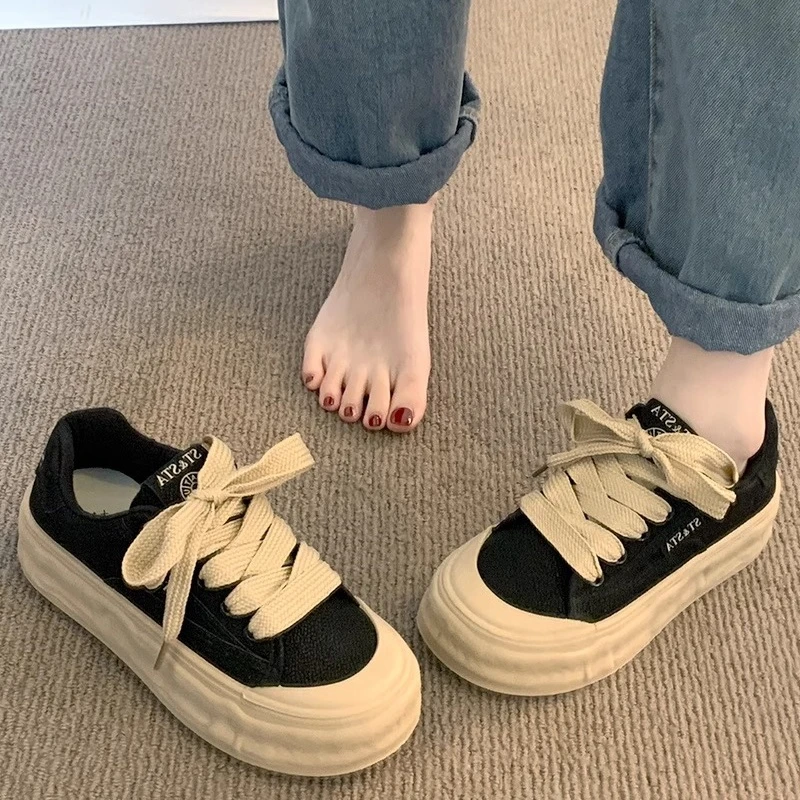 小白鞋女款2024夏季新款爆款网红百搭时尚厚底休闲老爹鞋运动板鞋