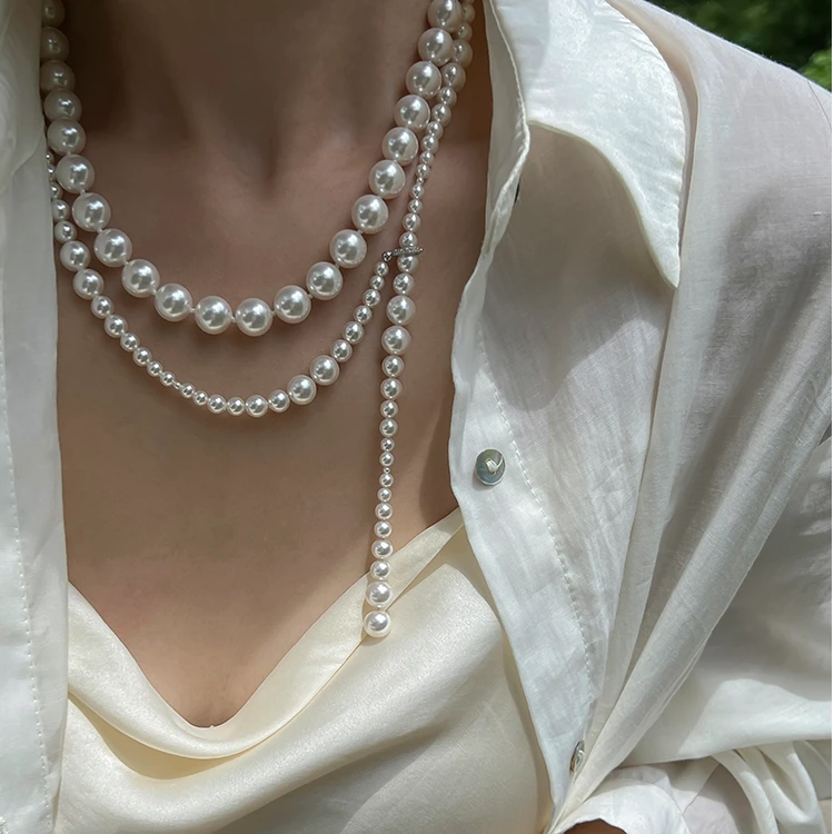 秋冬新款毛衣链多种DIY佩戴Y字链时尚百搭项链高端大气锁骨链长链