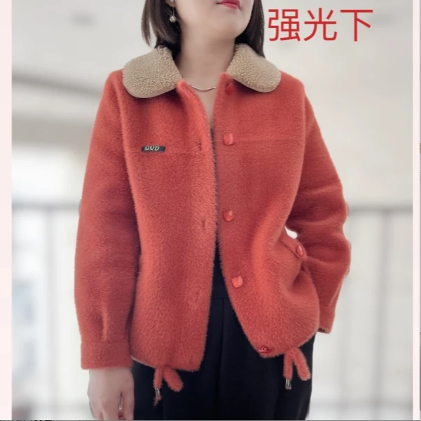 秋冬季显瘦遮肉时尚百搭宽松针织洋气女士女装上衣短外套短款