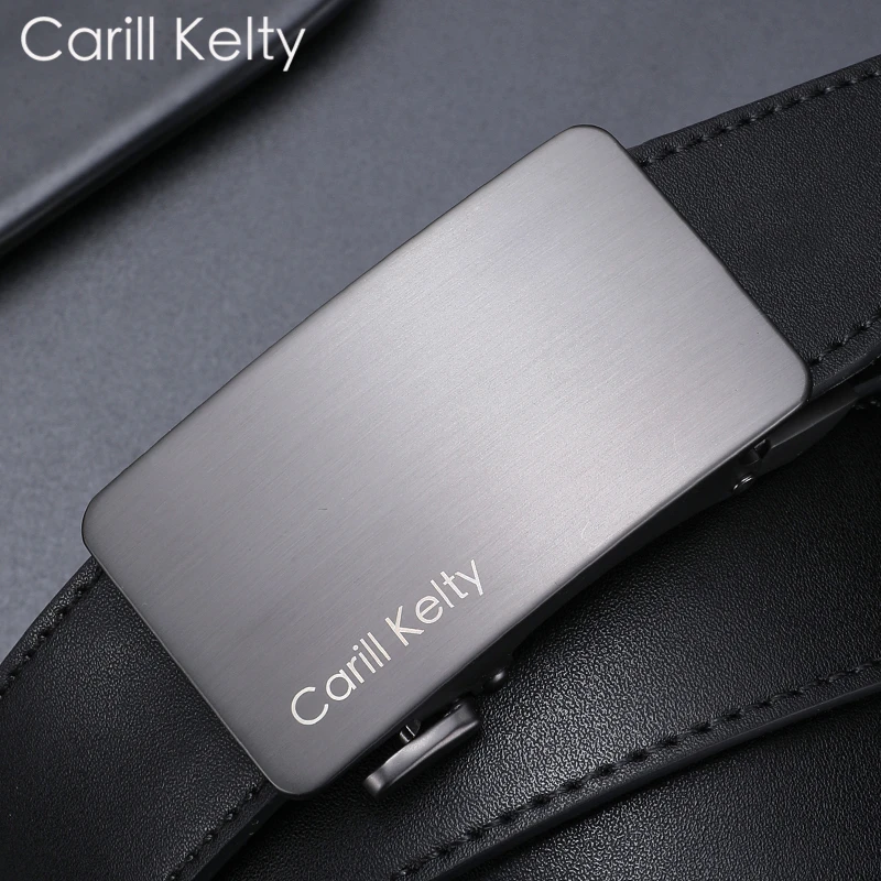 Carill Kelty男士真皮皮带自动扣商务简约休闲腰带头层牛皮裤腰带
