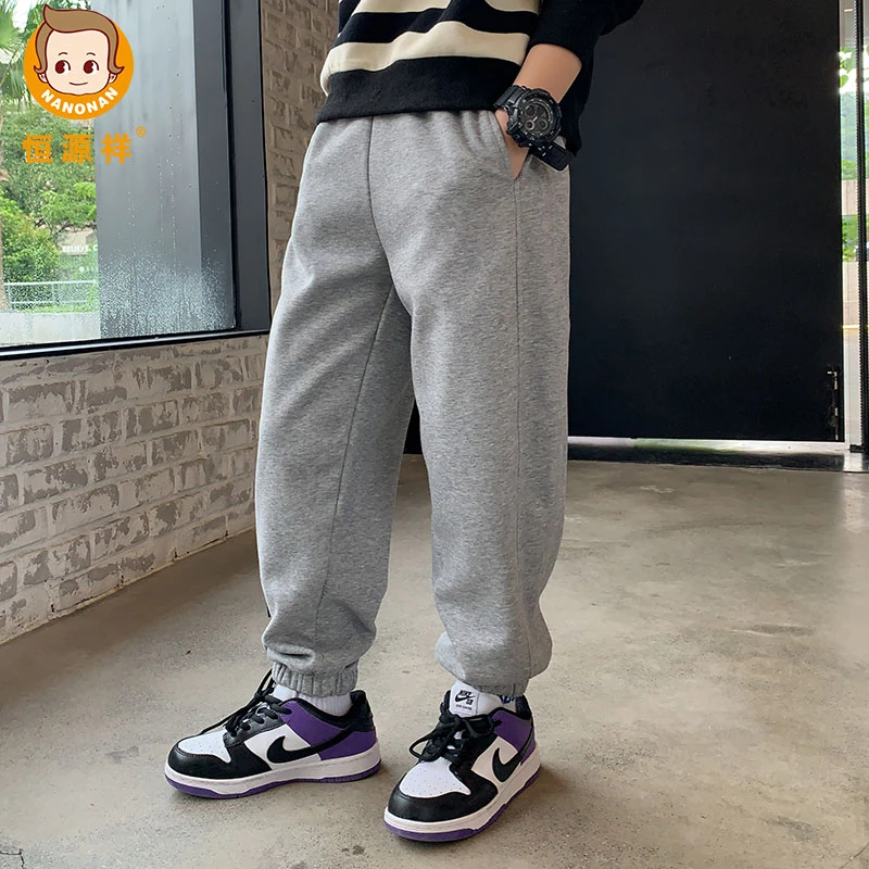 恒源祥童装男童裤子2025冬装新款运动裤加厚中大童儿童秋冬款卫裤